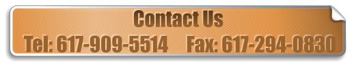 Contact Us  Tel: 617-909-5514     Fax: 617-294-0830